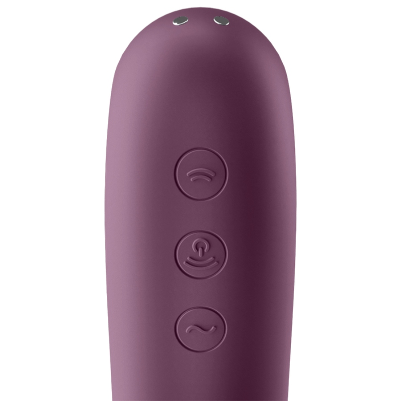 Satisfyer - Vibrateur Dual Kiss Air Pulse Vin Rouge - Image 3