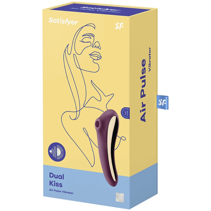 Satisfyer - Vibrateur Dual Kiss Air Pulse Vin Rouge - Image 4