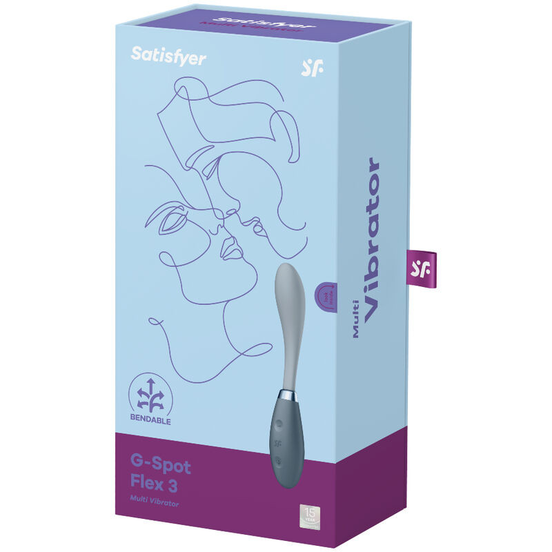 SATISFYER - G-SPOT FLEX 3 MULTI VIBRATOR GREY - Image 4