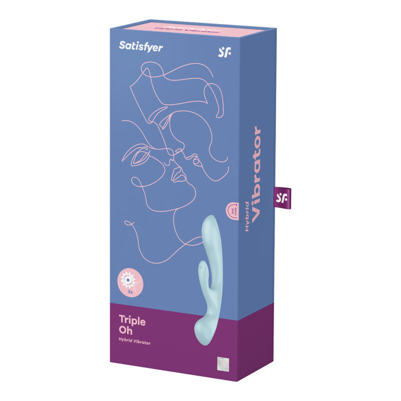 SATISFYER - TRIPLE OH HYBRID VIBRATION PINK - Image 8