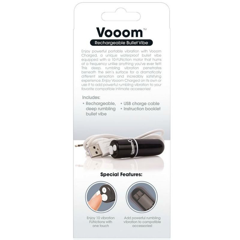 Screaming O - Bala Vibradora Recargable Vooom Negro - Image 3