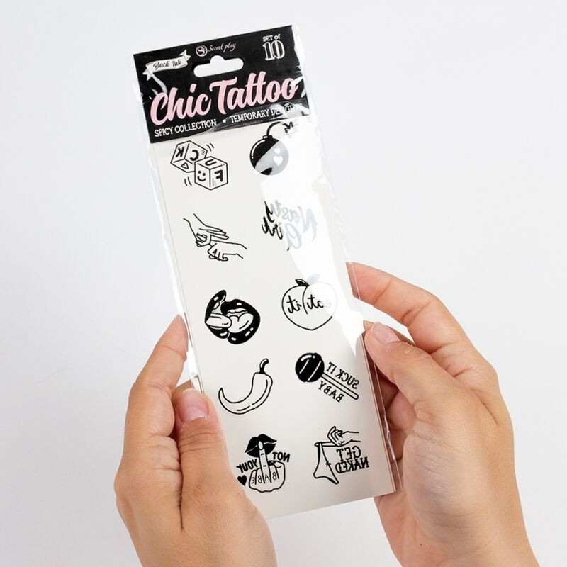 Secret Play - Lot De 10 Tatouages Temporaires Spicy Collection - Image 3