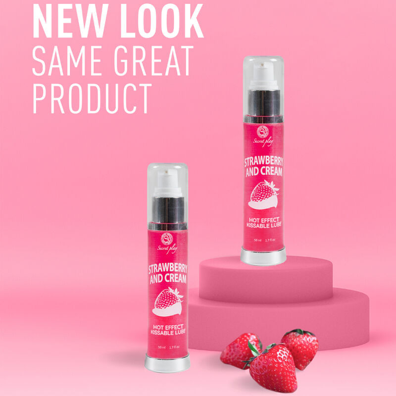 Secretplay - Lubrifiant 2-1 Effet Chaleur Fraise & Crème 50 Ml - Image 3