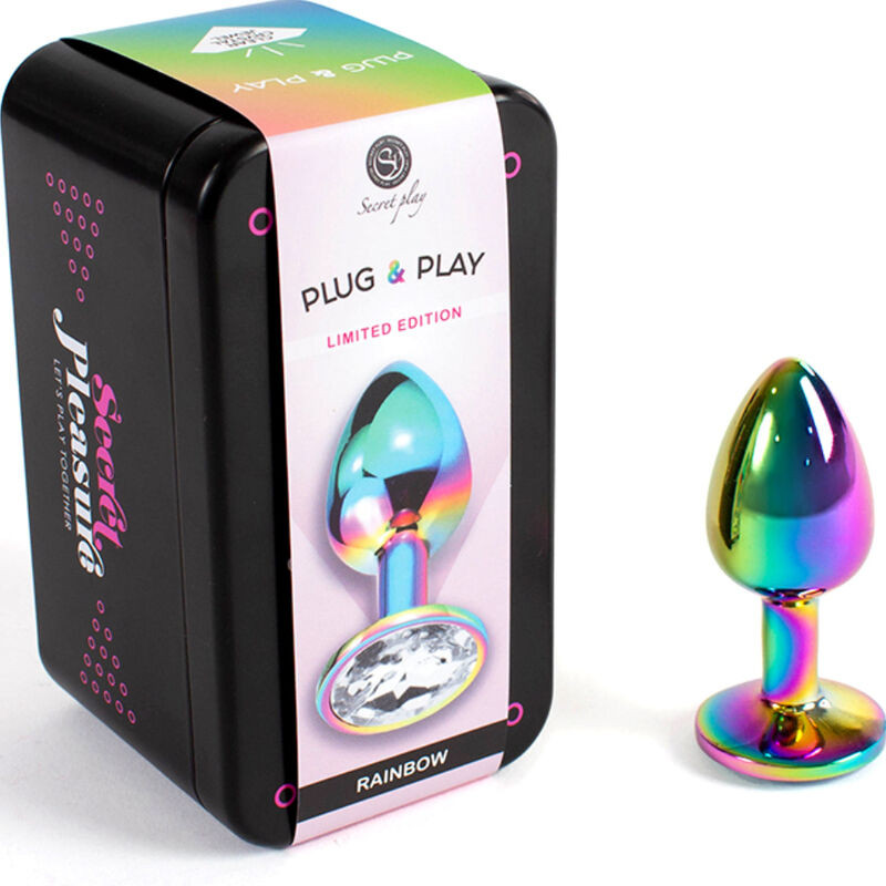 Secretplay - Plug Anal En Métal Arc-En-Ciel Petite Taille 7 Cm - Image 2