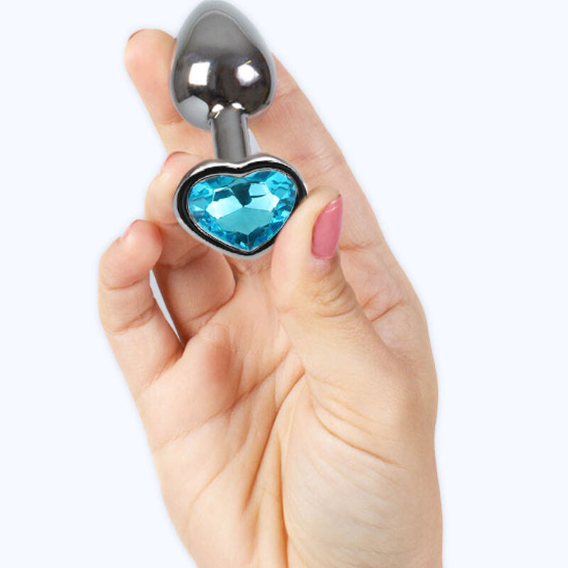 SECRETPLAY - METAL BUTT PLUG BLUE HEART SMALL - Image 3