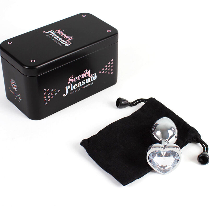 Secretplay - Plug Anal En Métal Coeur Cristal Clair Petite Taille 7 Cm - Image 4