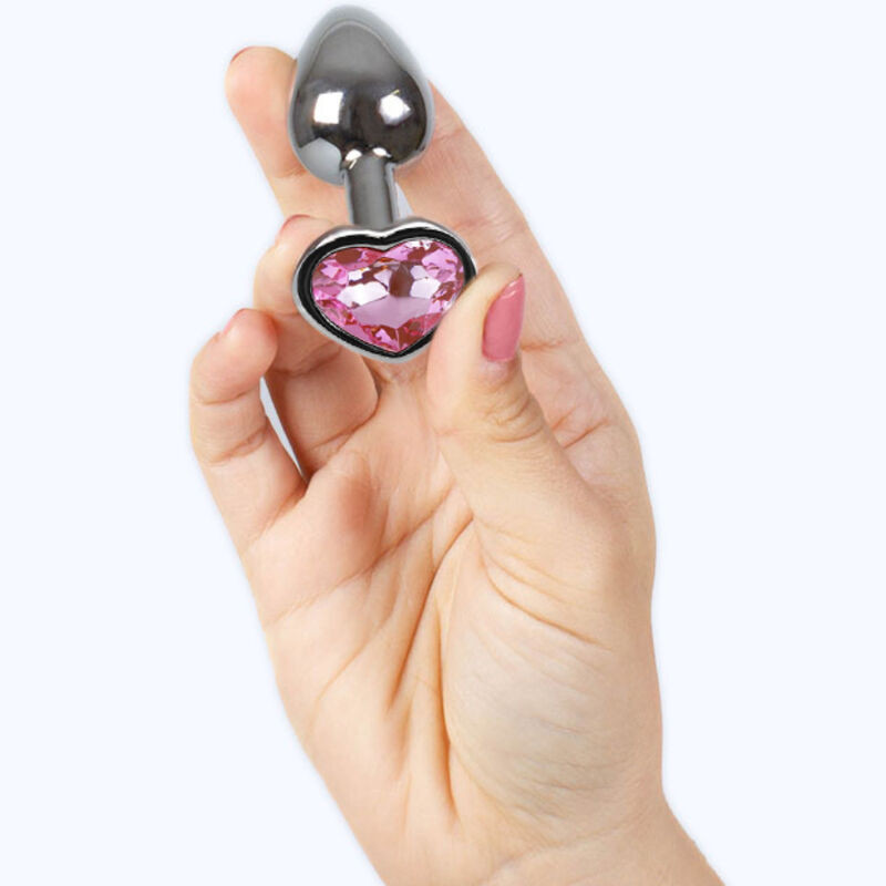 Secretplay - Plug Anal En Métal Coeur Fuchsia Petite Taille 7 Cm - Image 3