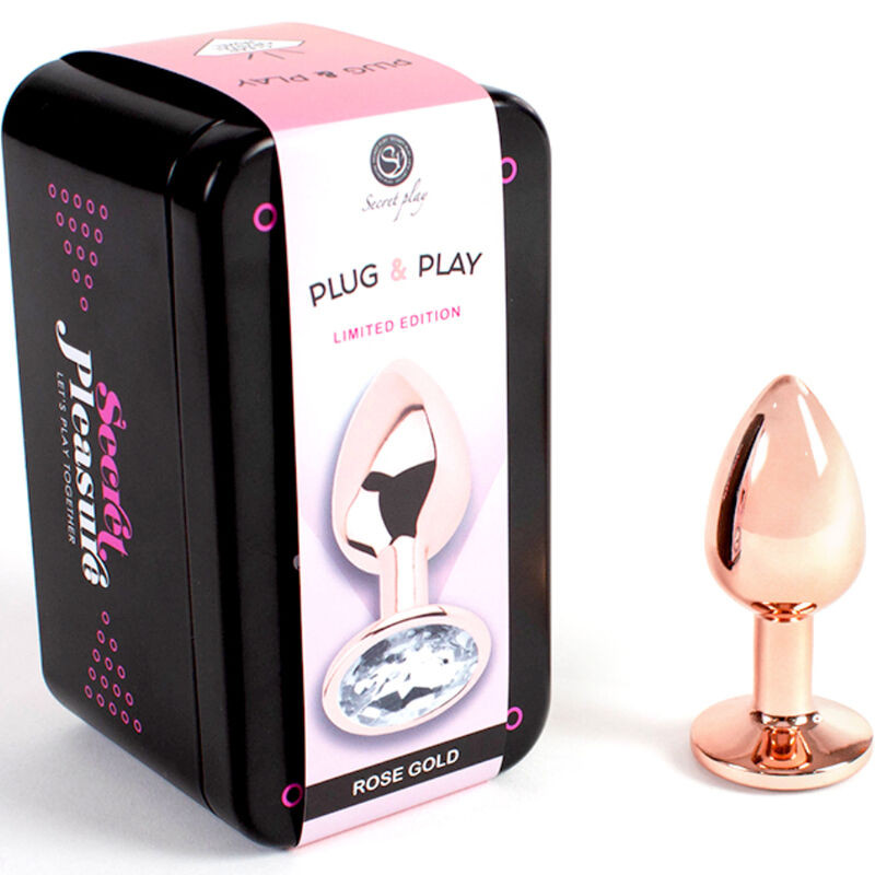Secretplay - Plug Anal En Métal Or Rose Petite Taille 7 Cm - Image 2