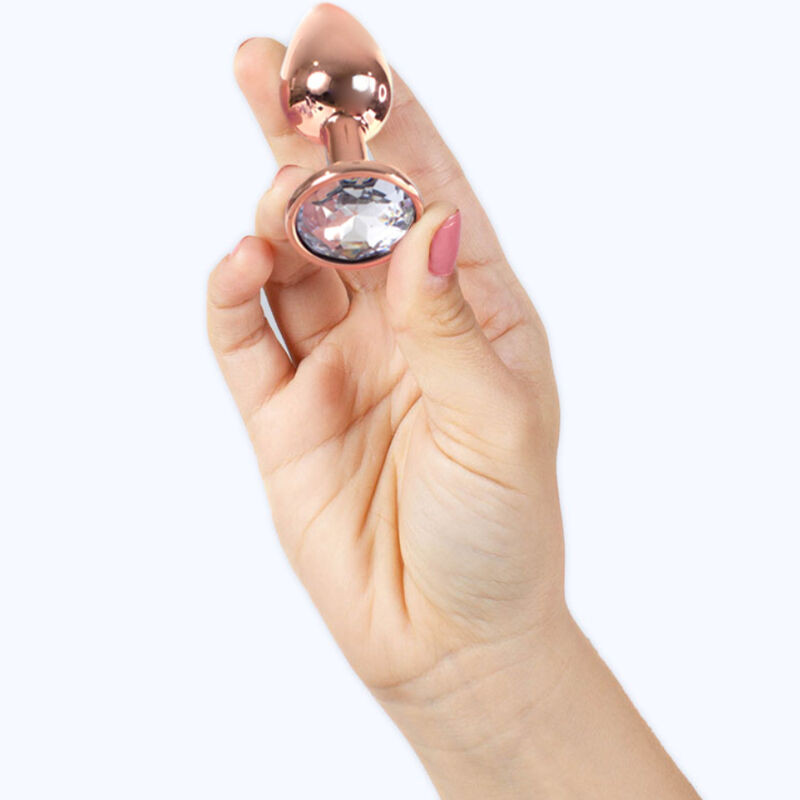 Secretplay - Plug Anal En Métal Or Rose Petite Taille 7 Cm - Image 3