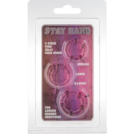 SEVEN CREATIONS - SET OF THREE PINK PENIS RINGS - Image 2