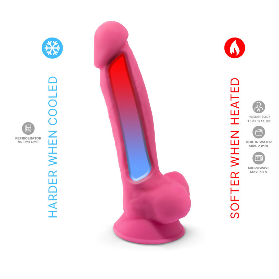Silexd - Model 1 Realistic Penis Premium Silicone Silexpan Fluorescent Pink 17.5 Cm - Image 4