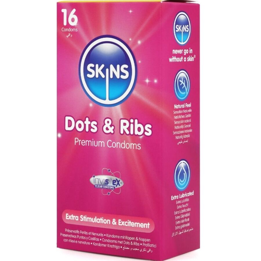 SKINS - DOTS & RIBS PREMIUM CONDOMS PACK 16 - Image 2