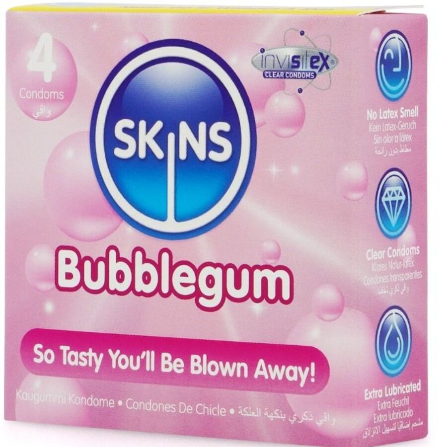Skins - Pack De 4 Préservatifs Bubblegum Premium - Image 2