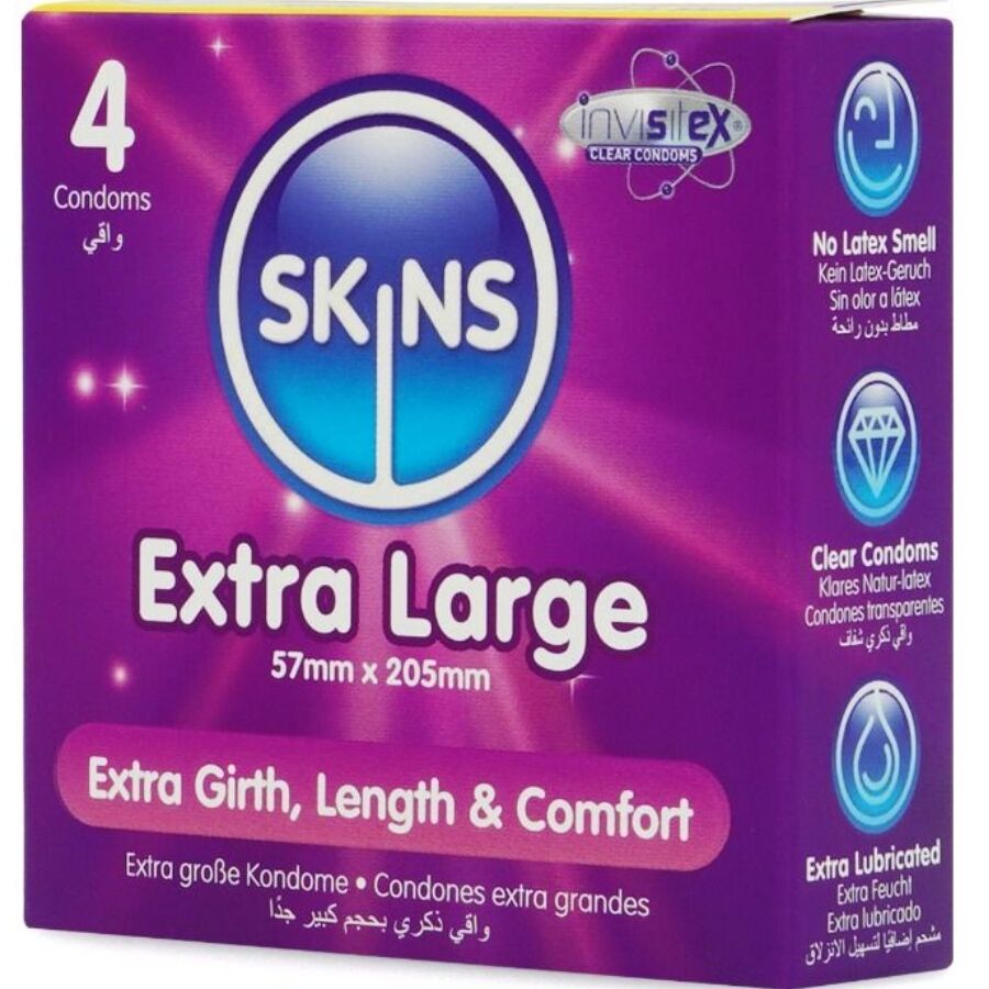 SKINS - EXTRA LARGE PREMIUM CONDOMS PACK 4 - Image 2