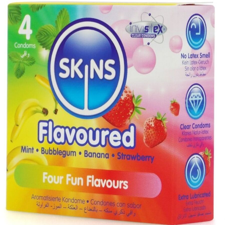 SKINS - MULTI FLAVORS PREMIUM CONDOMS PACK 4 - Image 2