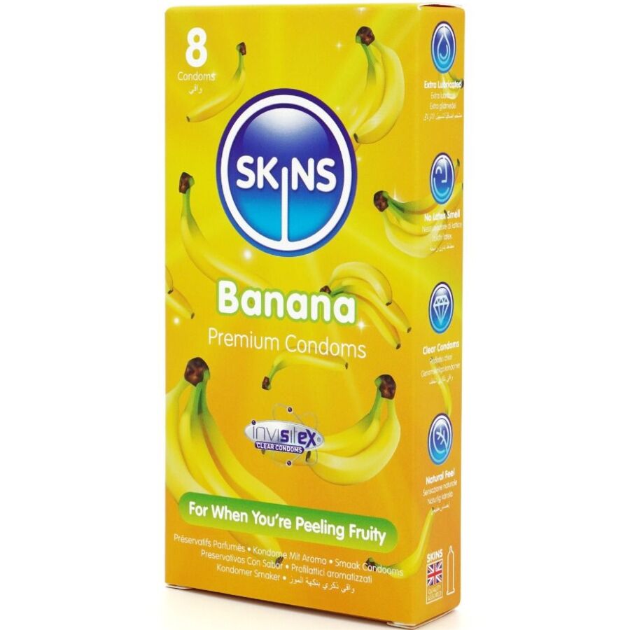 SKINS - BANANA PREMIUM CONDOMS PACK 8 - Image 2
