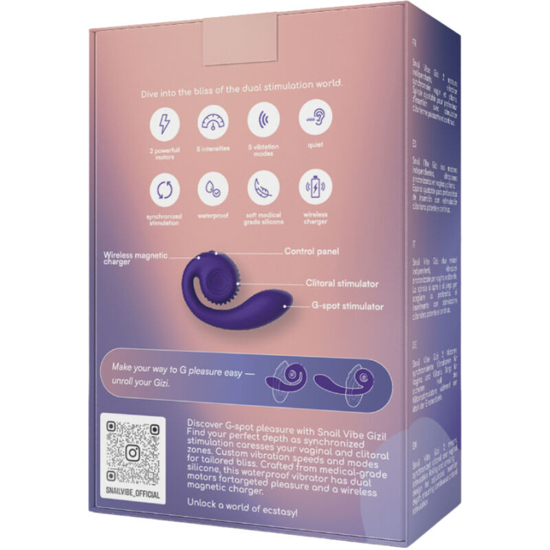 Snail Vibe - Stimulateur Double Gizi Rose - Image 10