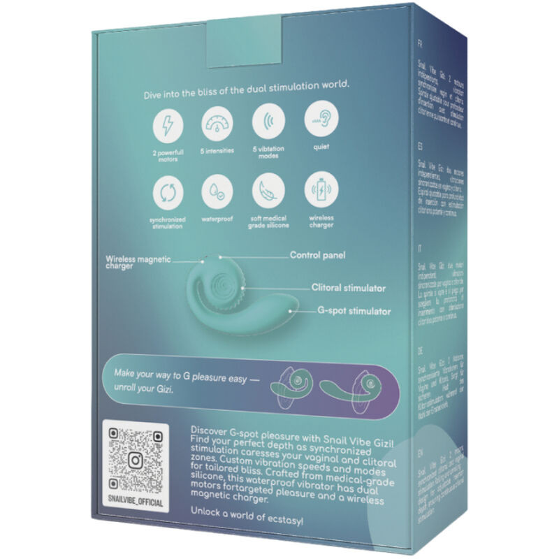 Snail Vibe - Stimulateur Double Gizi Rose - Image 15