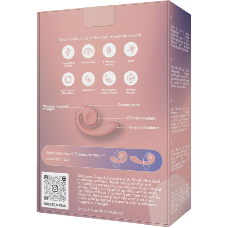 Snail Vibe - Stimulateur Double Gizi Rose - Image 5