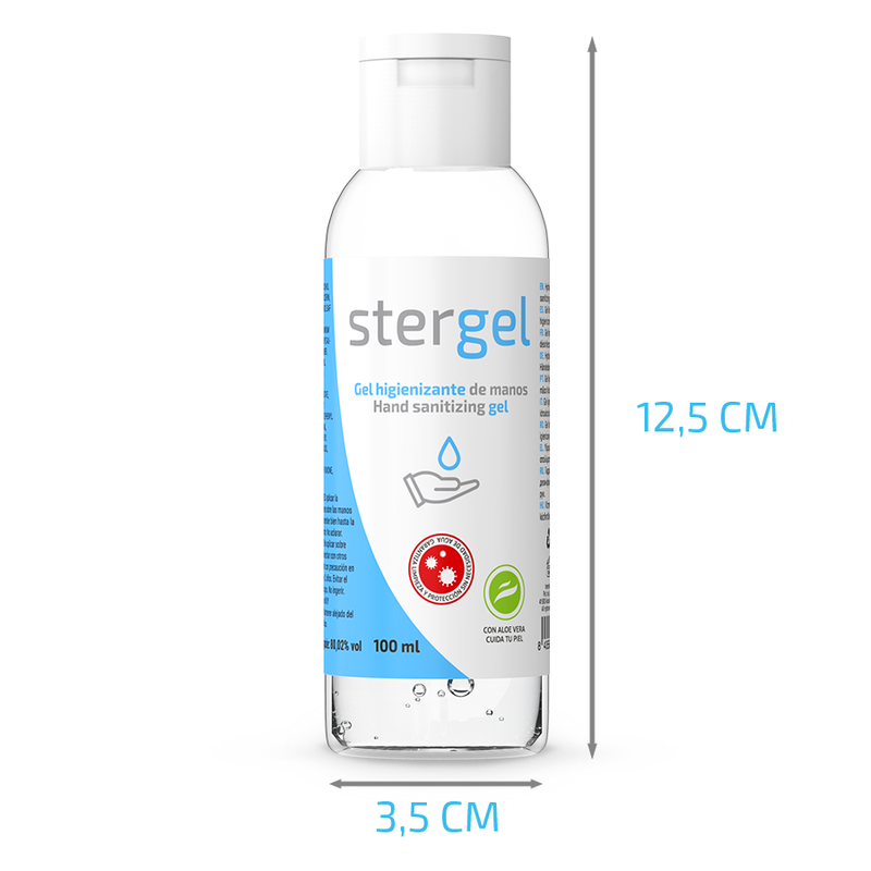 STERGEL - HYDROALCOHOLIC HAND SANITIZING GEL ALOE VERA 100ML - Image 2