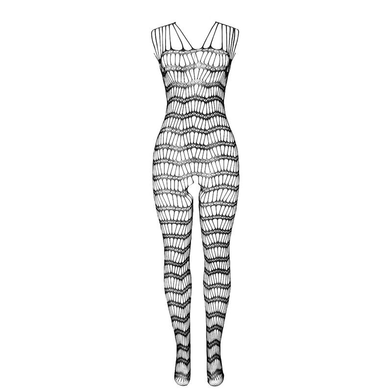 Subblime - 951696 Bodystocking Résille Ouvert Avec Bretelles Sur Les Épaules Noir Taille Unique - Image 4