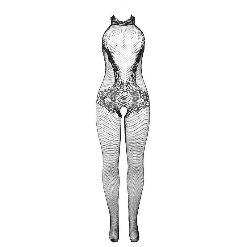 Subblime - 951801 Bodystocking Résille Et Dentelle Sans Fourreau Col Montant Noir Taille Unique - Image 5