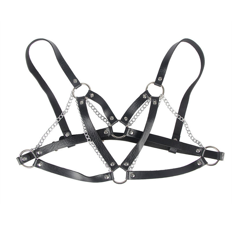 SUBBLIME - 953713 PUNK BONDAGE BELT METAL BUCKLE BLACK ONE SIZE - Image 4