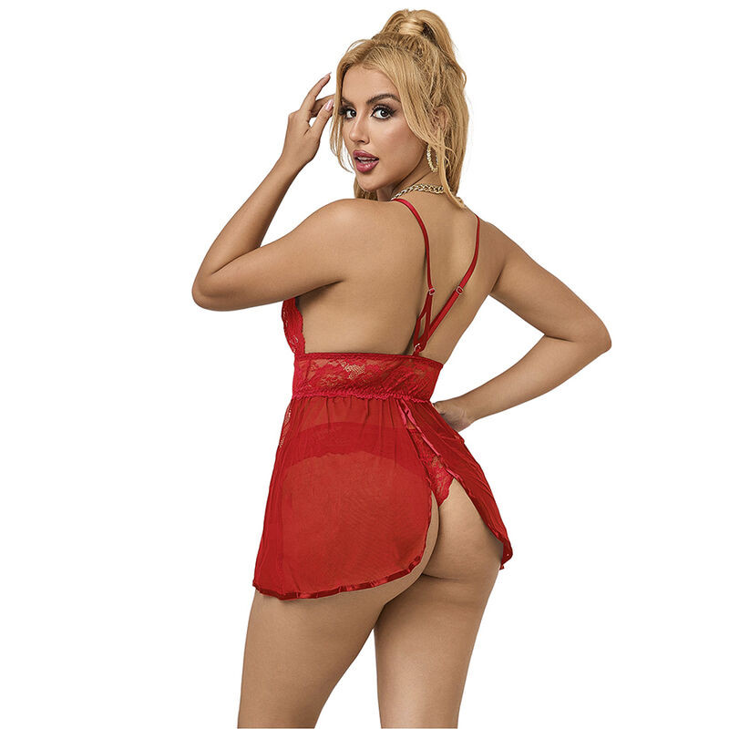 Subblime - 953843 Babydoll Dos Ouvert Rouge - Image 2