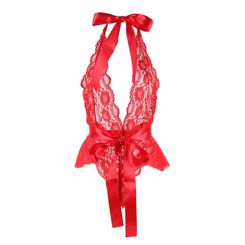 SUBBLIME - 953973 SEXY BODY WITH RUFFLES + BELT RED - Image 4