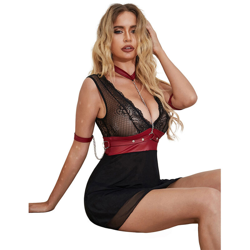 Subblime - 954437 Robe Bondage En Dentelle Noire L/Xl - Image 4