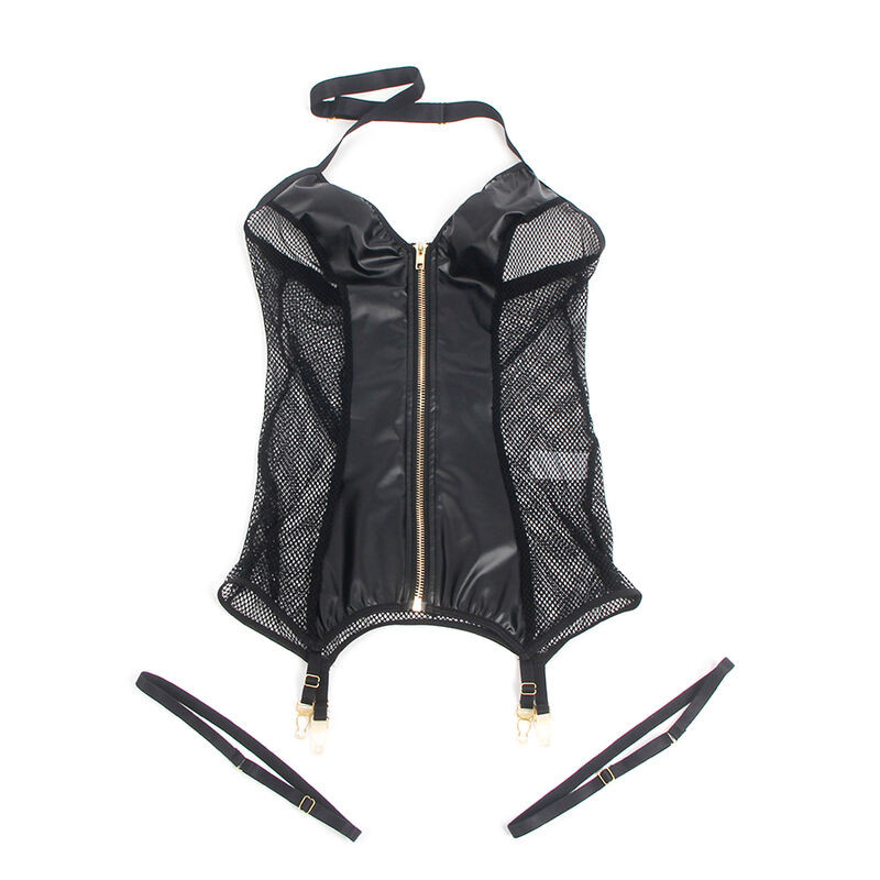 Subblime - 954451 Robe Sexy En Maille Cuir Noir L/Xl - Image 5