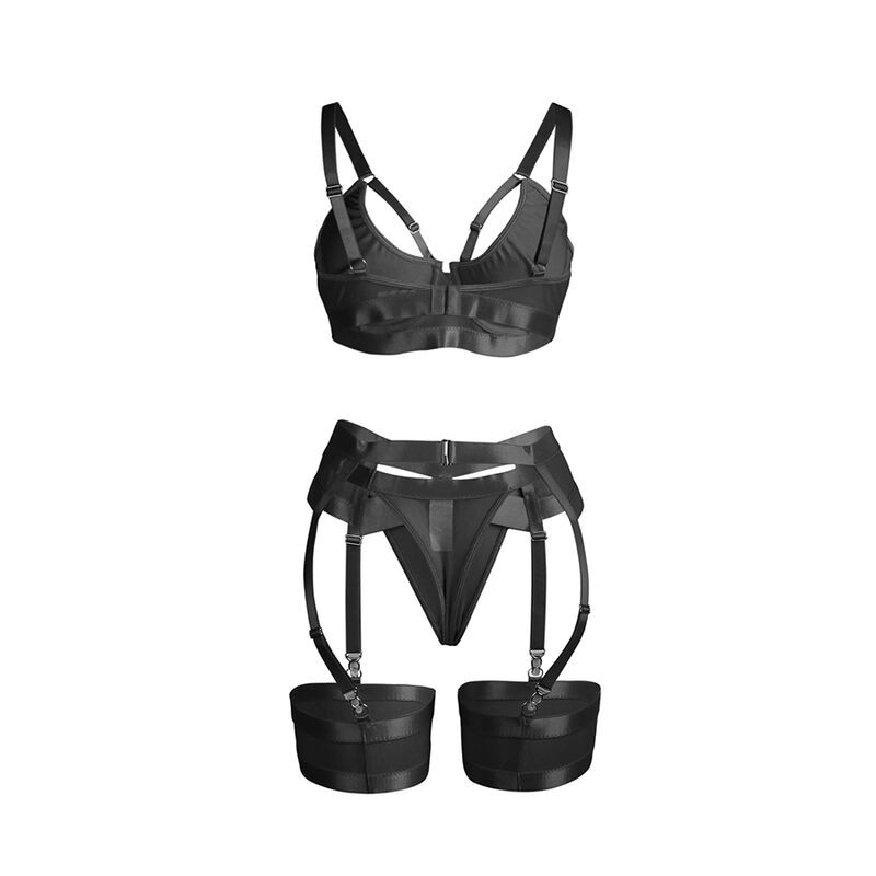 Subblime - 955243 Ensemble Soutien-Gorge Bondage Noir Avec Jarretelle L/Xl - Image 5
