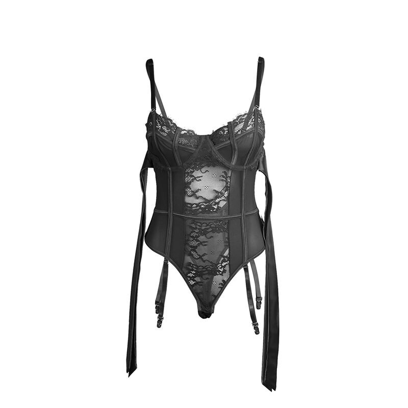 Subblime - 955502 Body En Dentelle Avec Nœuds Et Jarretelles Noir L/Xl - Image 4
