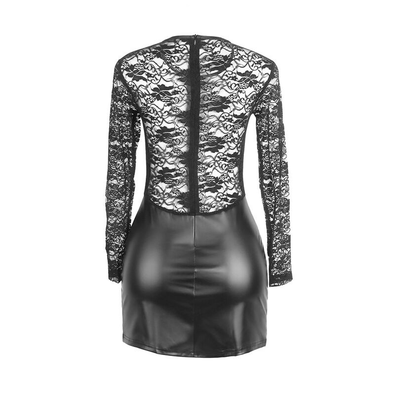 SUBBLIME - 955595 LONG SLEEVE DRESS WITH BLACK LACE - Image 5