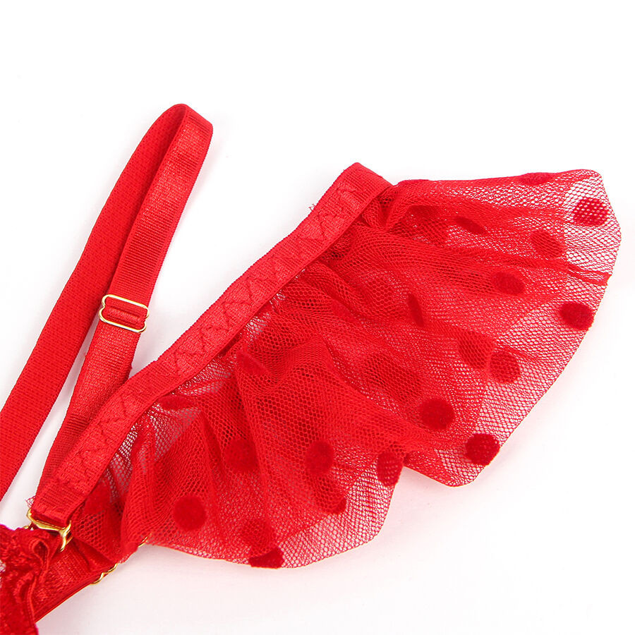 Subblime - 957506 Ensemble Soutien-Gorge Et Jarretelle En Dentelle Rouge S/M - Image 10