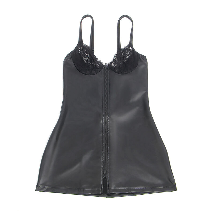 Subblime - 957568 Robe Zippée En Cuir Noir S/M - Image 5