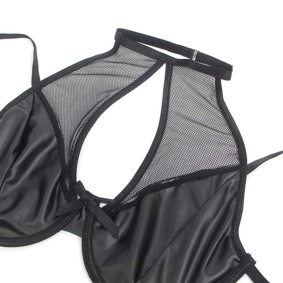 Subblime - 957582 Ensemble Soutien-Gorge Et Jupe En Cuir Noir S/M - Image 5