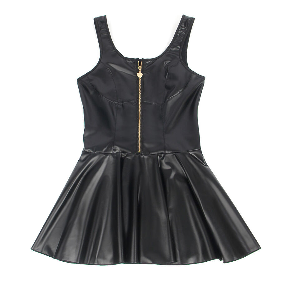 Subblime - 957667 Robe En Cuir Avec Fermeture Éclair Coeur Noir S/M - Image 5