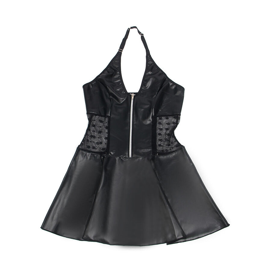 Subblime - 957704 Robe En Cuir À Fermeture Éclair En Dentelle Noire S/M - Image 10