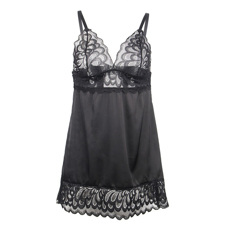 Subblime - Babydoll Avec Poitrine Imprimé Fleuri Noir S/M - Image 5
