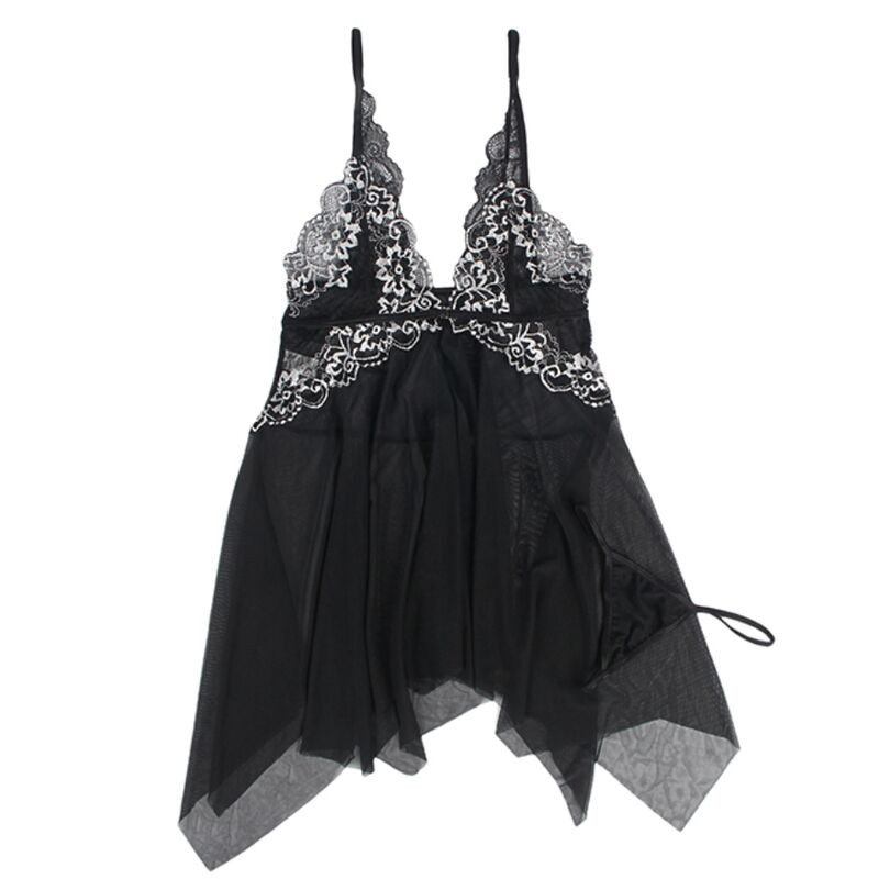 Subblime - Babydoll Tissu Tulle Poitrine Dentelle S/M - Image 9