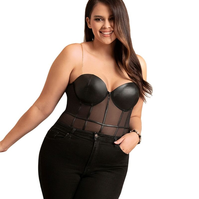 Subblime - Body Noir  Bretelles Chaîne S/M - Image 8
