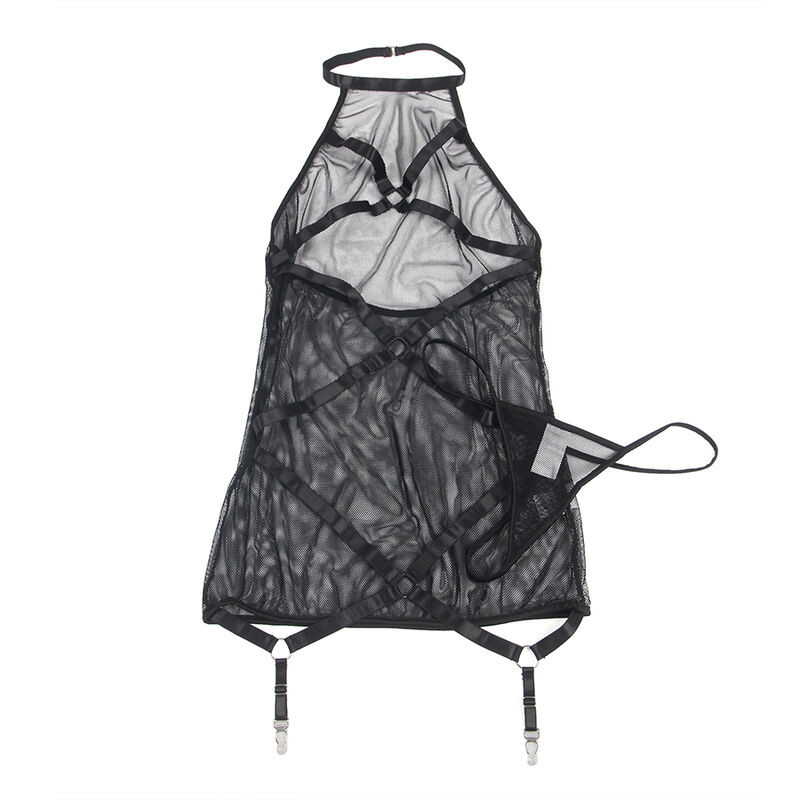 Subllime - Robe Transparente  Dos Liquide Noir S/M - Image 9