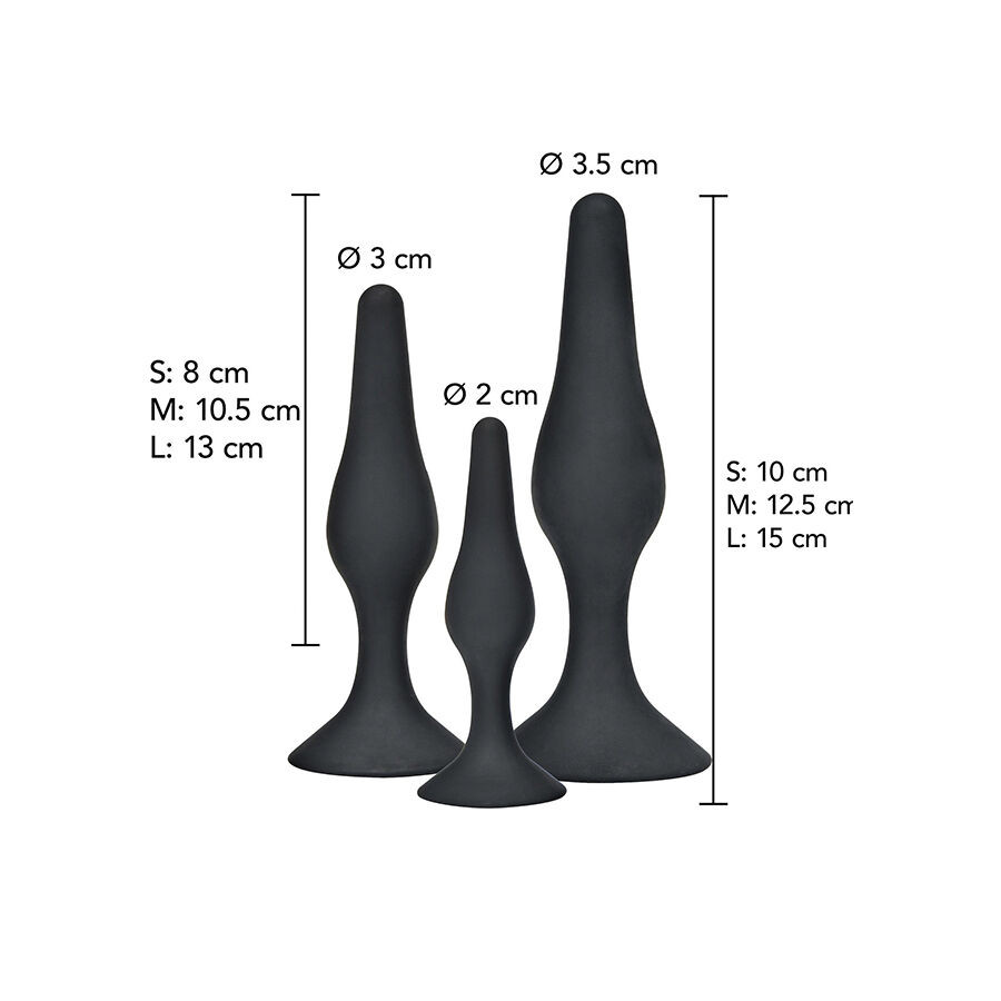 TOYJOY - Plug anal CURVY COMPANIONS 3 pièces Noir - Image 2