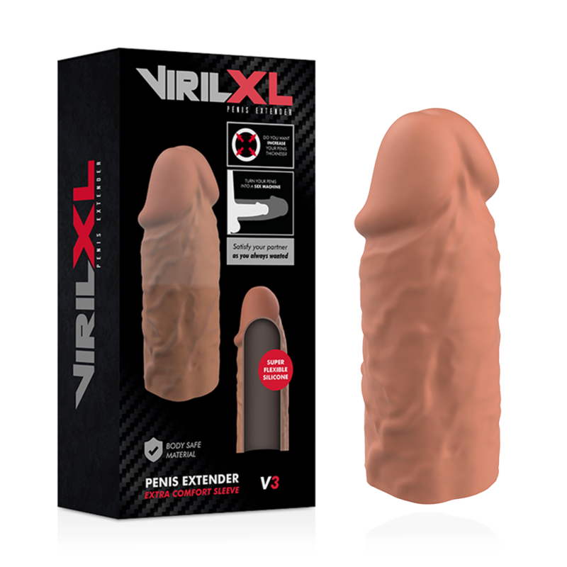 Virilxl - Extension De Pénis Marron En Silicone Liquide V3 - Image 2