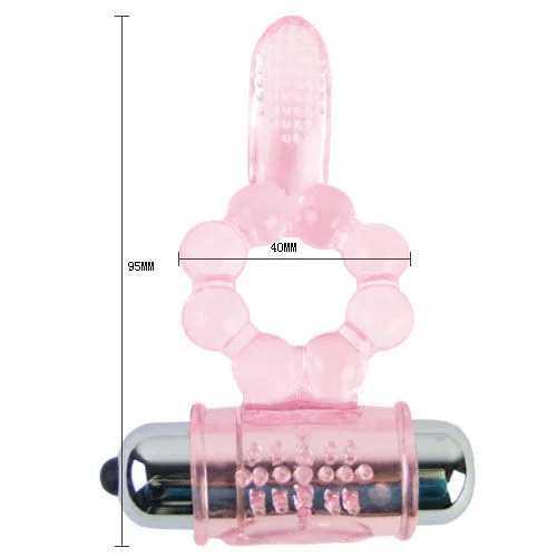 Baile - Silicone Ring 10 Tongue Rhythms With Pink Vibration - Image 3