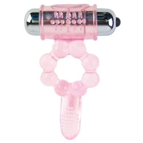 Baile - Silicone Ring 10 Tongue Rhythms With Pink Vibration - Image 4