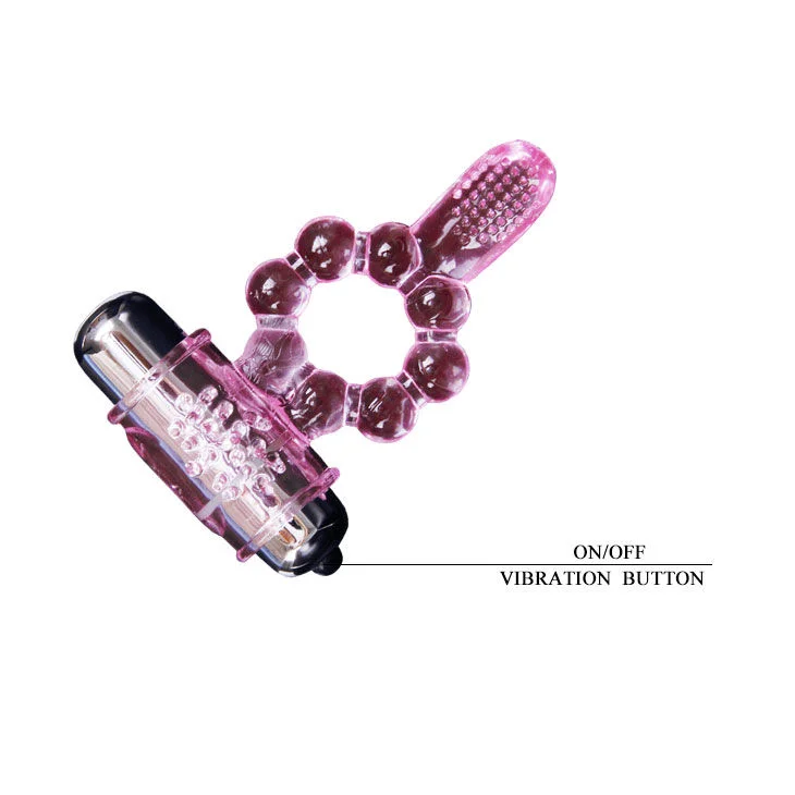 Baile - Silicone Ring 10 Tongue Rhythms With Pink Vibration - Image 10