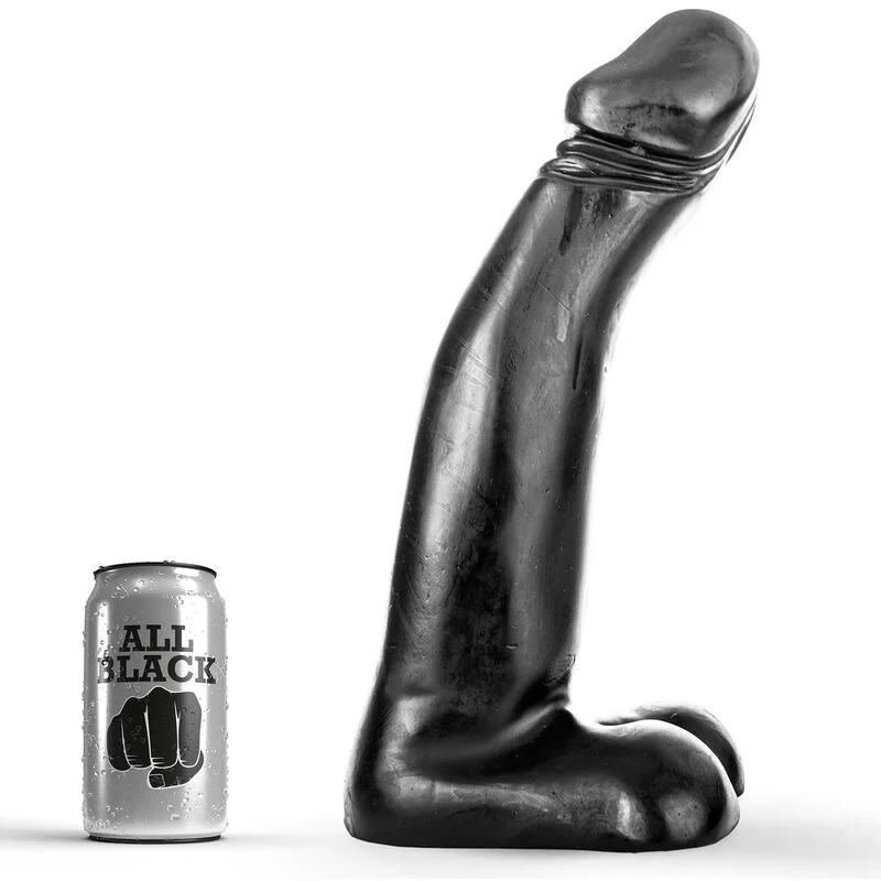 All Black - Realistische Fisting Dildo Zwart 29 Cm