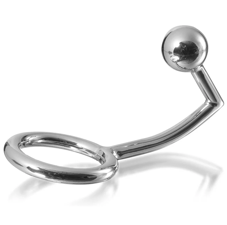 METAL HARD - COCK RING MET ANAL INTRUS HOOK 40MM